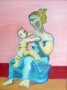 moeder met kind Kunstwerk moeder met kind