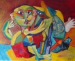 jongen met viervoeter Kunstwerk jongen met viervoeter
