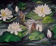 WITTE WATERLELIES (2) Kunstwerk WITTE WATERLELIES (2)
