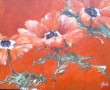 Rode Bloemen Kunstwerk Rode Bloemen