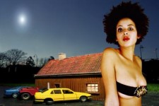 Three cars, a building and a girl. Three cars, a building and a girl.