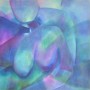 Blauwe vrouw Kunstwerk Blauwe vrouw