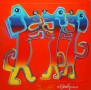 Hond hond en hond Kunstwerk Hond hond en hond