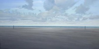 (44) strand met 2 paaltjes  (44) strand met 2 paaltjes