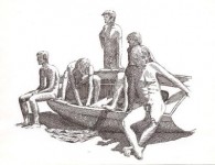 Boys with boat Boys with boat