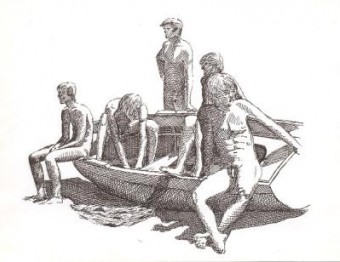 Boys with boat Boys with boat
