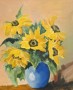 Zonnebloemen Kunstwerk Zonnebloemen