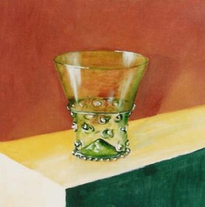 realistisch stilleven:Glas, antieke Berkemeier realistisch stilleven:Glas, antieke Berkemeier