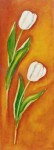 realistisch bloemstilleven: Witte tulpen realistisch bloemstilleven: Witte tulpen