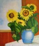 bloemen: Zonnebloemen(2) Kunstwerk bloemen: Zonnebloemen(2)