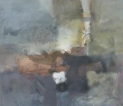 Landschap met collage Landschap met collage
