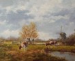 landschap met vee en molen - 0471 - Kunstwerk landschap met vee en molen - 0471 -