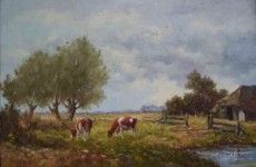 landschap met knotwilgen en vee    -0531 landschap met knotwilgen en vee    -0531