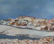 sneeuwlandschapmethuizen Kunstwerk sneeuwlandschapmethuizen