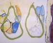 vrouw en peren Kunstwerk vrouw en peren