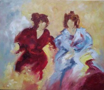twee levendige dames  - 0484 - twee levendige dames  - 0484 -
