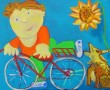 op de fiets Kunstwerk op de fiets