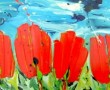 ~ Tulpen-landschap Rood (60x100) ~ Kunstwerk ~ Tulpen-landschap Rood (60x100) ~