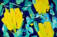 ~ 3 Gele Tulpen - acrylverf op linnen - (80x120) ~ ~ 3 Gele Tulpen - acrylverf op linnen - (80x120) ~
