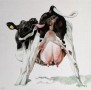 likkende koe Kunstwerk likkende koe