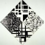 mastic mondriaan versus polymer pollock Kunstwerk mastic mondriaan versus polymer pollock