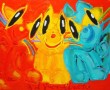 Trio poes  Kunstwerk Trio poes