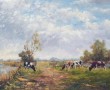 Hollands landschap met vee -0613- Kunstwerk Hollands landschap met vee -0613-