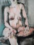 Meisje met smalle handen Kunstwerk Meisje met smalle handen