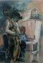 Bassist en pianiste Kunstwerk Bassist en pianiste