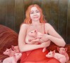 Kunstwerk varkensmoeder