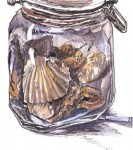 pot met fossielen pot met fossielen