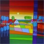 kleurrijke velden Kunstwerk kleurrijke velden
