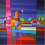 dorp aan rode plein Kunstwerk dorp aan rode plein