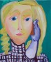 meisje met blond haar Kunstwerk meisje met blond haar
