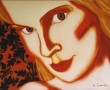 Blonde vrouw Kunstwerk Blonde vrouw