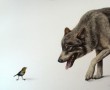 ROODBORSTJE EN DE BOZE WOLF Kunstwerk ROODBORSTJE EN DE BOZE WOLF