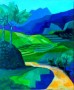 Spaans landschap Kunstwerk Spaans landschap