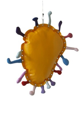 Gele vorm met pootjes Gele vorm met pootjes