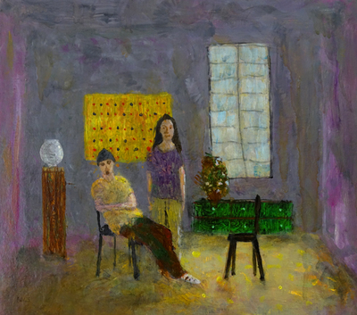 Ben en Judith in hun kamer. Ben en Judith in hun kamer.