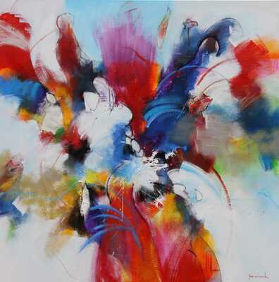 2036 Weg uit de aandacht 130 x 130 cm