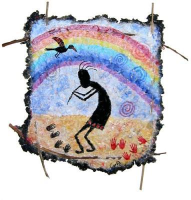 Kokopelli And The Rainbow Bird